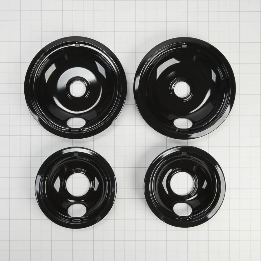 Range Electric/cooktop 4-pack Round Drip Bowls (two 6-in And Two 8-in) - Black For Non-hinged, 2-wire Plug Cooking Elements W10288051