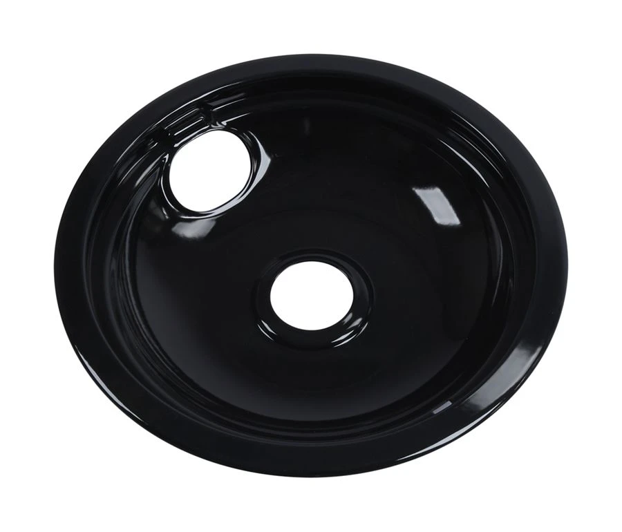Range Electric/Cooktop 8-IN Round Drip Bowl (Single-Pack) - Black for Non-Hinged, 2-Wire Plug Cooking Elements W10290350RW