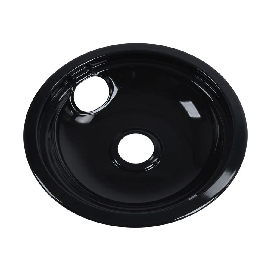 Range Electric/Cooktop 8-IN Round Drip Bowl (Single-Pack) - Black for Non-Hinged, 2-Wire Plug Cooking Elements W10290350RW