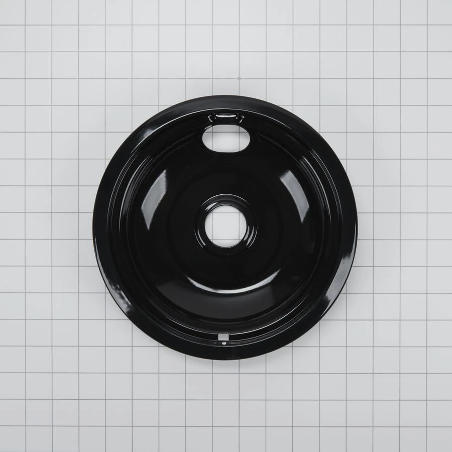 Range Electric/Cooktop 8-IN Round Drip Bowl (Single-Pack) - Black for Non-Hinged, 2-Wire Plug Cooking Elements W10290350RW