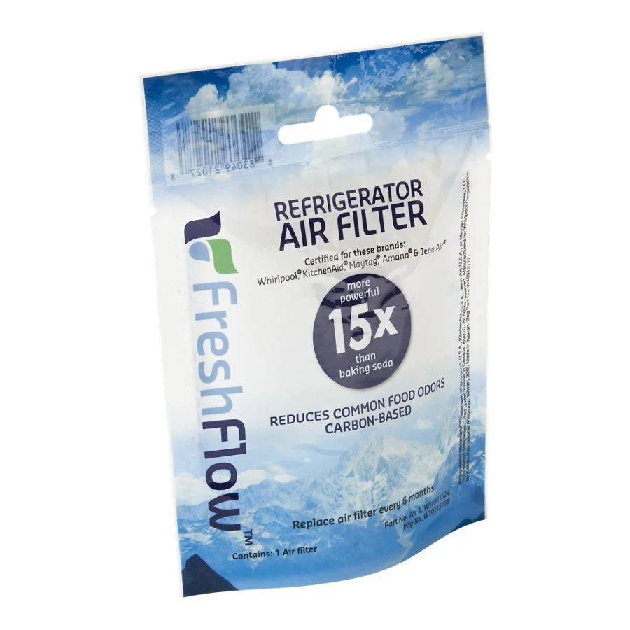 Freshflow Air Filter Cartridge for Refrigerators - 15X More Powerful than Baking Soda at Reducing Common Food Odors W10311524