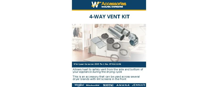 Dryer 4-Way Vent Kit W10323246