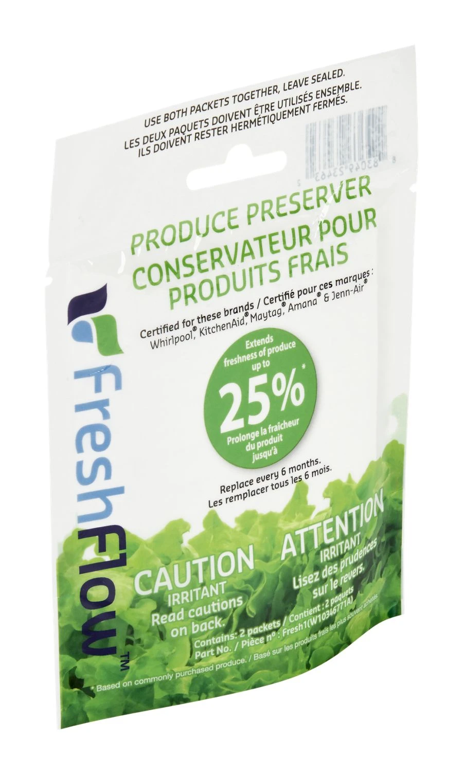 Produce Preserver Replacement Filters to Extend Freshness of Produce up to 4 Days Longer W10346771A