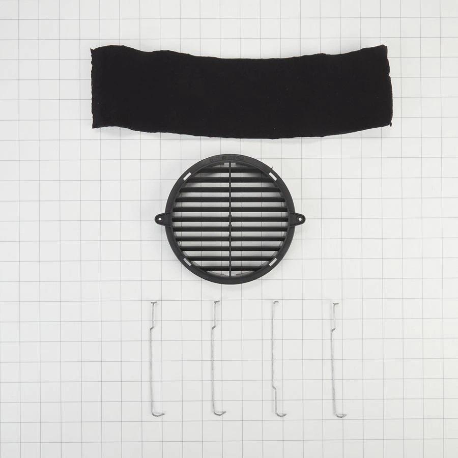 30" Range Hood Recirculation Kit with (1) charcoal filter, (1) black vent cover and (4) mounting brackets W10356918