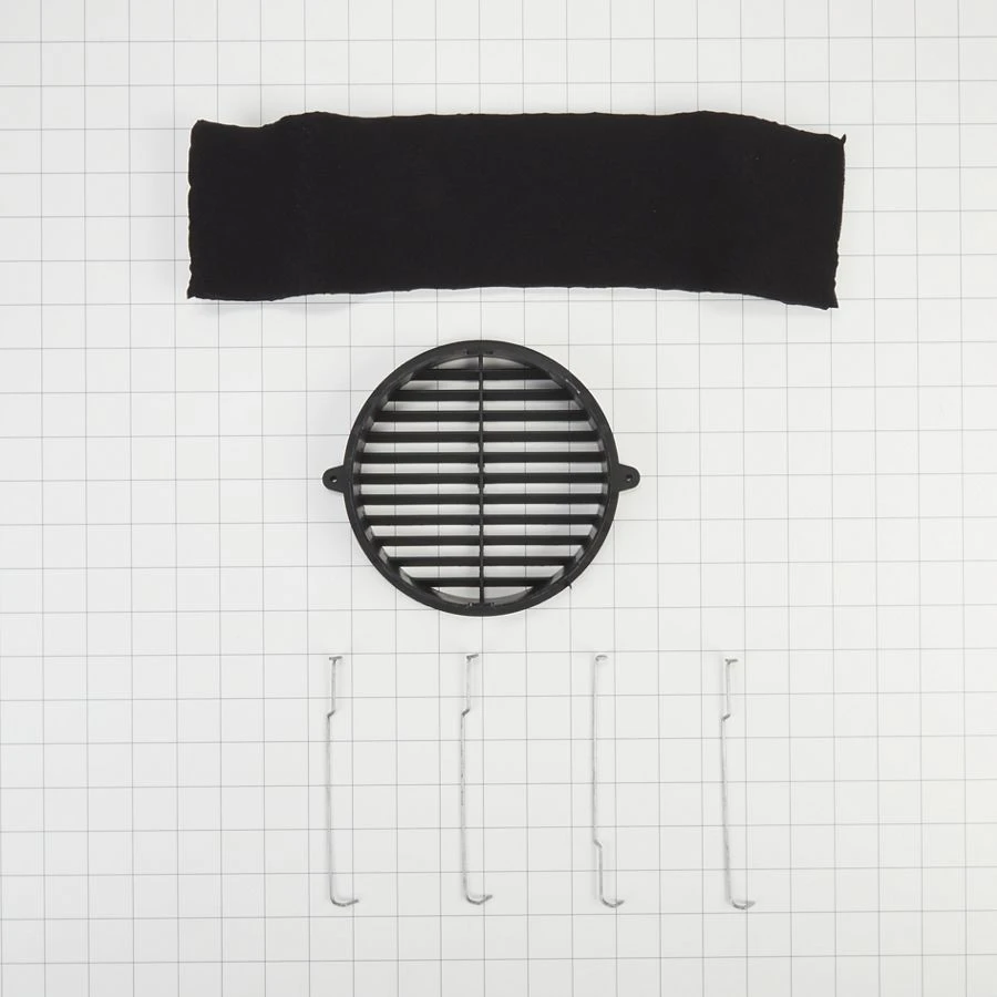 30" Range Hood Recirculation Kit with (1) charcoal filter, (1) black vent cover and (4) mounting brackets W10356918