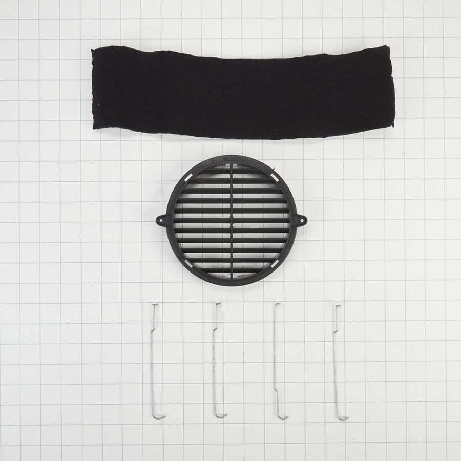 30" Range Hood Recirculation Kit With (1) Charcoal Filter, (1) Black Vent Cover And (4) Mounting Brackets W10356918