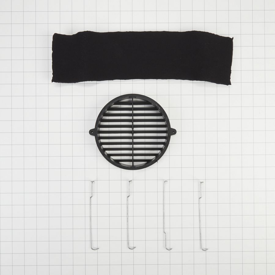 30" Range Hood Recirculation Kit With (1) Charcoal Filter, (1) Black Vent Cover And (4) Mounting Brackets W10356918