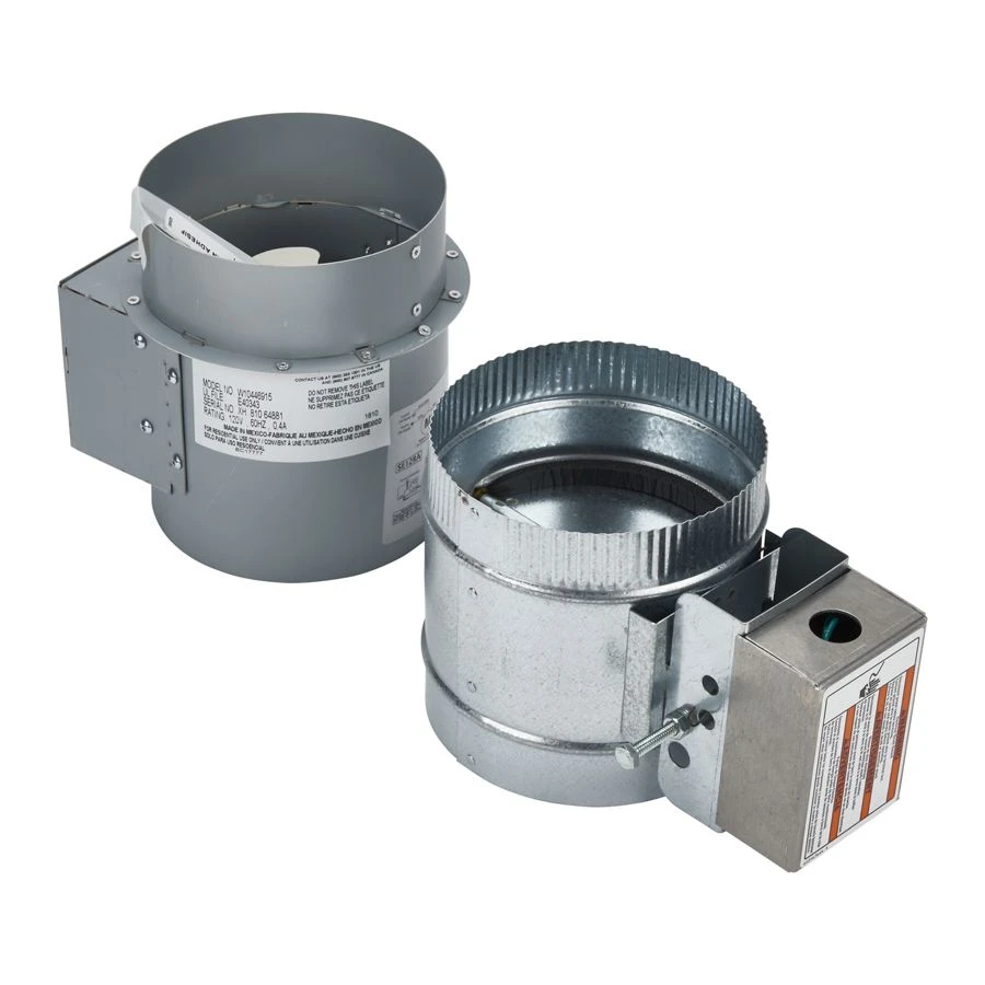 6" Range Hood Make-up Air Kit, Ventilation Greater Than 400 Cfm W10446915