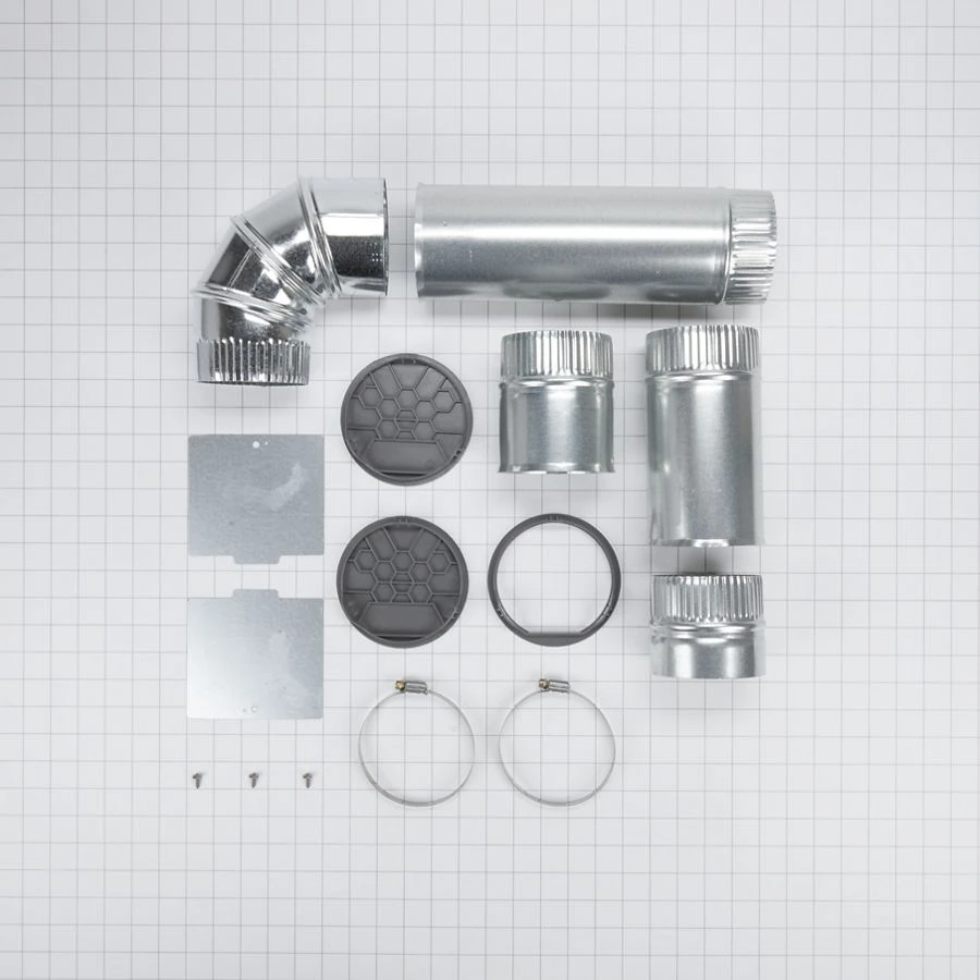 Dryer 4-Way Side Vent Kit for left, right, and bottom venting. W10470674