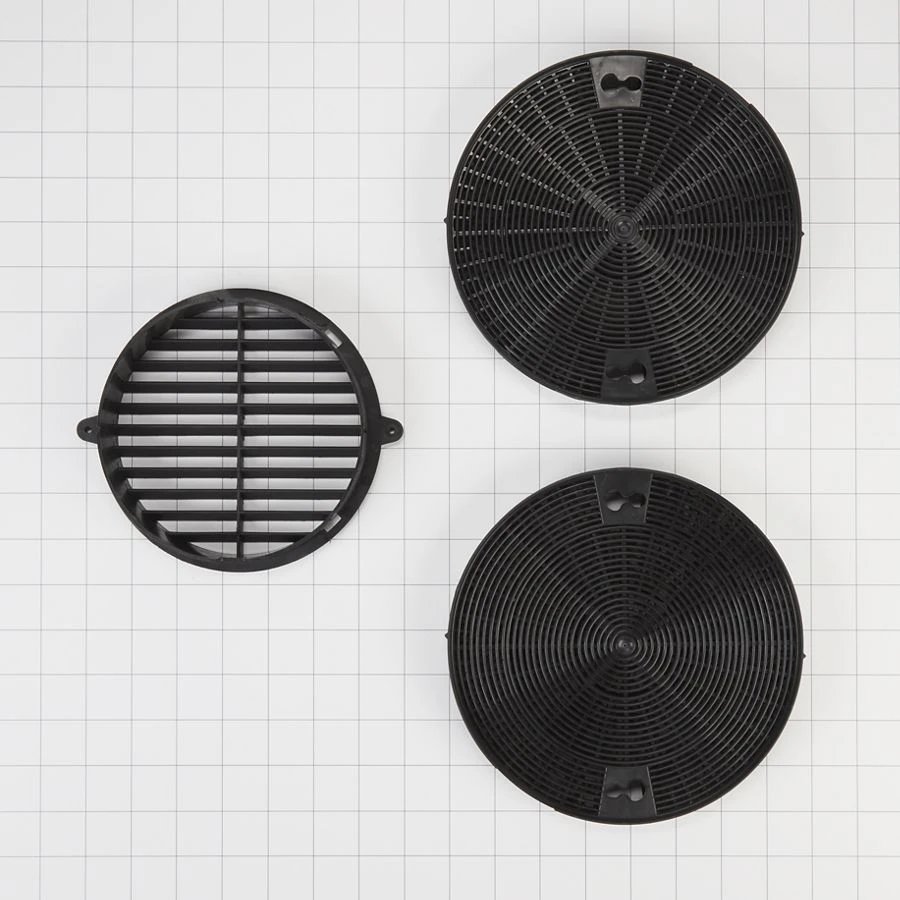 Range Hood Recirculation Kit With (2) Charcoal Filters, (1) Black Vent Cover And (2) Mounting Screws, Fits Uxl5430bss W10490330