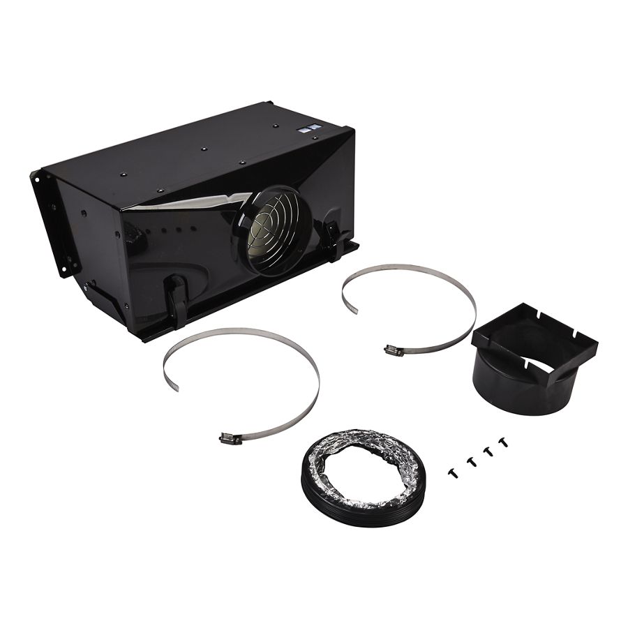 Ductless Downdraft Vent Kit, Black, Size: 20" L X 13" W X 12" H W10620783
