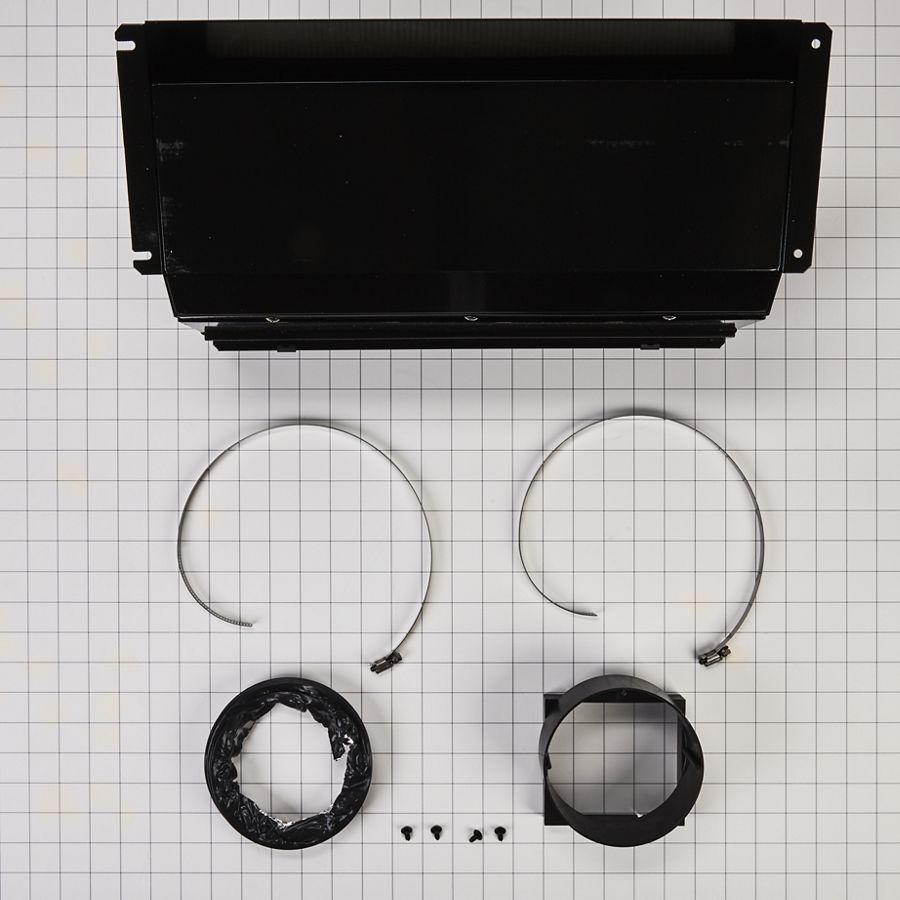 Ductless Downdraft Vent Kit, Black, Size: 20" L X 13" W X 12" H W10620783