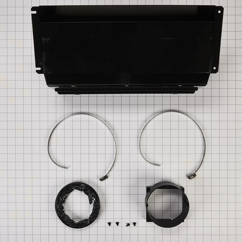 Ductless Downdraft Vent Kit, Black, Size: 20" L x 13" W x 12" H view 4