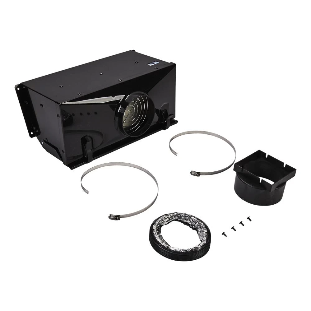 Ductless Downdraft Vent Kit, Black, Size: 20" L x 13" W x 12" H view 5