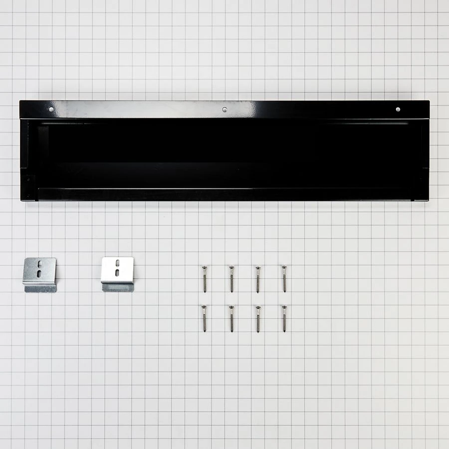 Slide-in Range Backsplash, Black, Size: 6" H W10655449