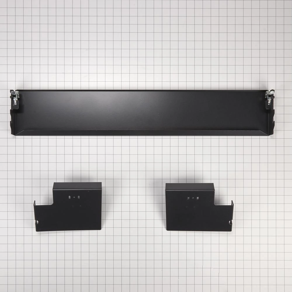 36" Refrigerator Armoire Style Door Panel Kit, Obsidian, includes (1) grille assembly, (2) grille bracket assembly W10663562