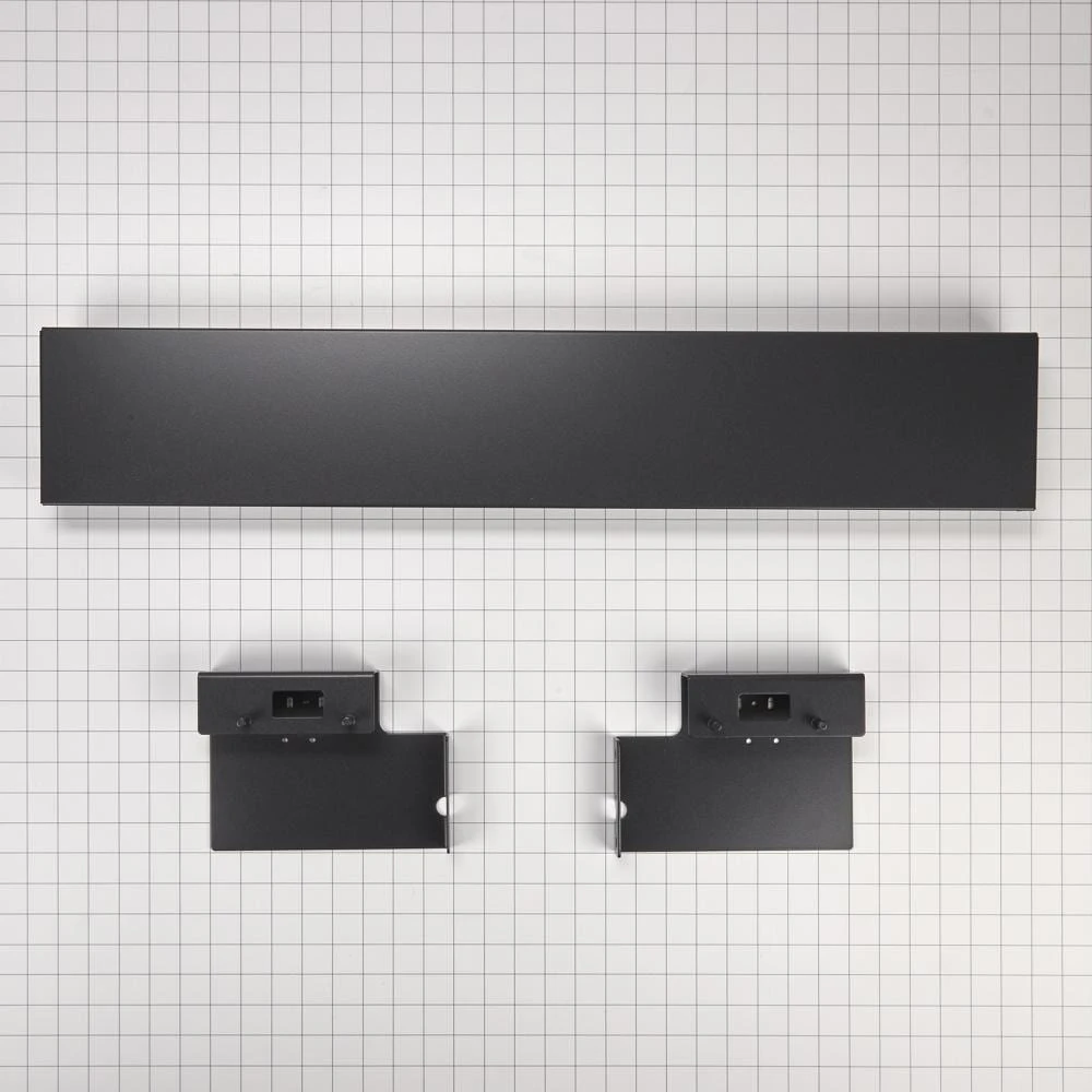 36" Refrigerator Armoire Style Door Panel Kit, Obsidian, includes (1) grille assembly, (2) grille bracket assembly W10663562