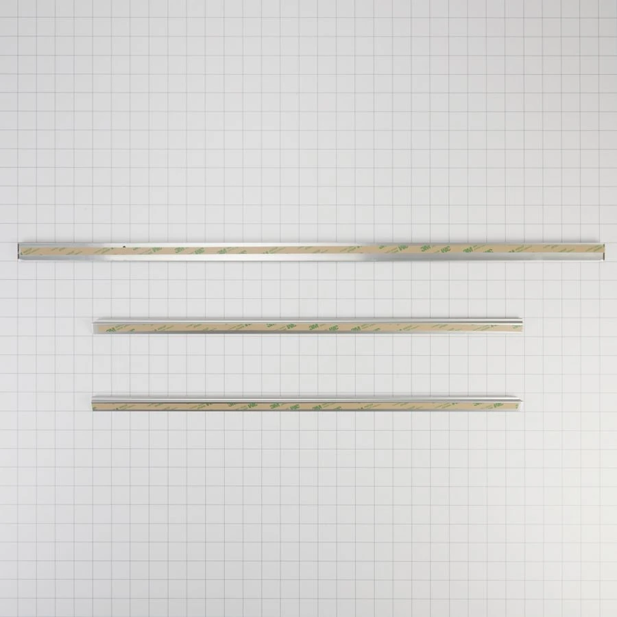 34" Slide-in Range Trim Kit, Stainless Steel, with (3) trim pieces, and installation instructions view 3