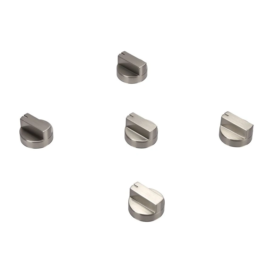 Jennair Pro-style Gas Cooktop Knobs With High-gloss Textured Outer Ring (set Of 5) - Stainless Steel For Models Jgc1536bs And Jgc1530bs W10678586