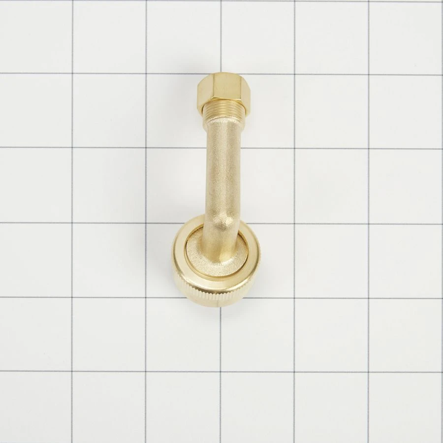 Dishwasher Brass Gooseneck Fitting with washer, 3/4" NH x 3/8" compression fitting W10685193