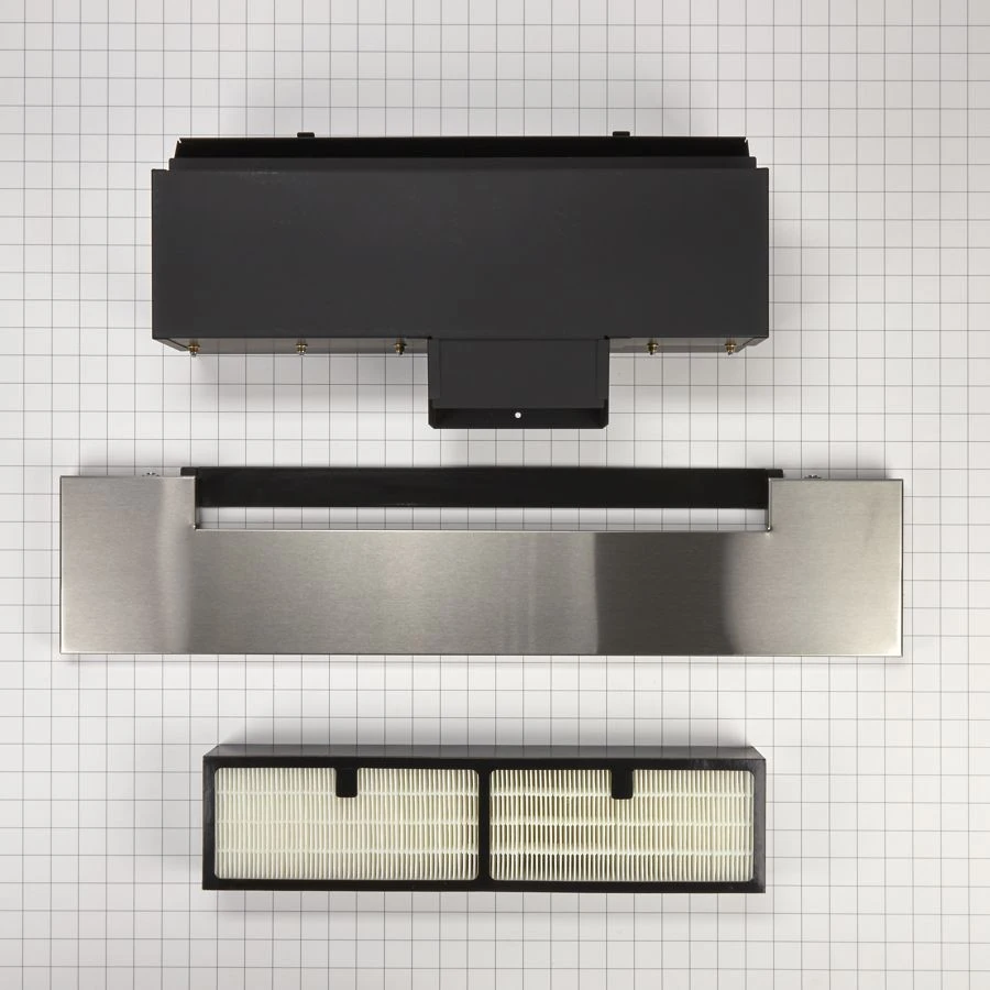 Range Ductless Downdraft Vent Kit, Stainless Steel, Fits Jes1750es, Jds1750es, And Jds1750ep, Size: 29.8" L X 0.7" W X 6.3" H W10748976