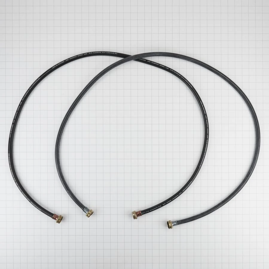 6' Black braided washer fill hoses - 2 pack W11085908