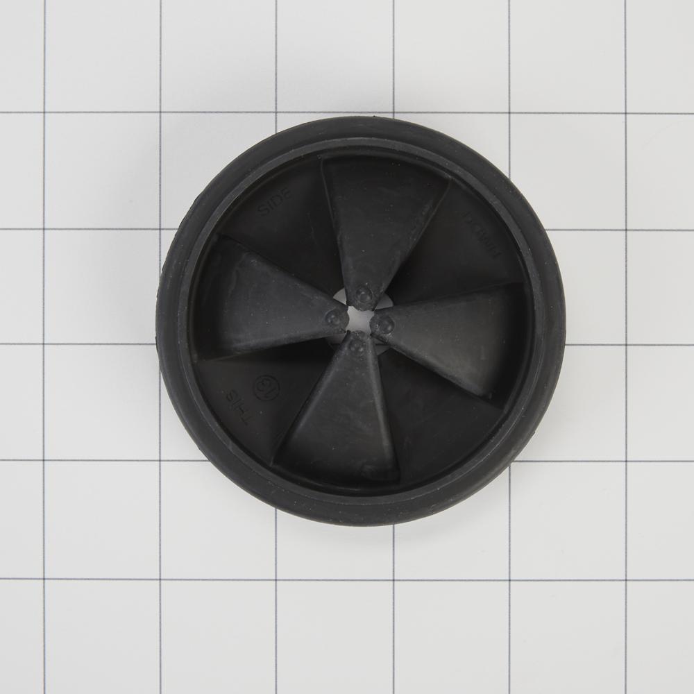 Disposer Splash Guard - Black with Flexible Rubber Sink Baffle (3 1/2-IN D) W11087190