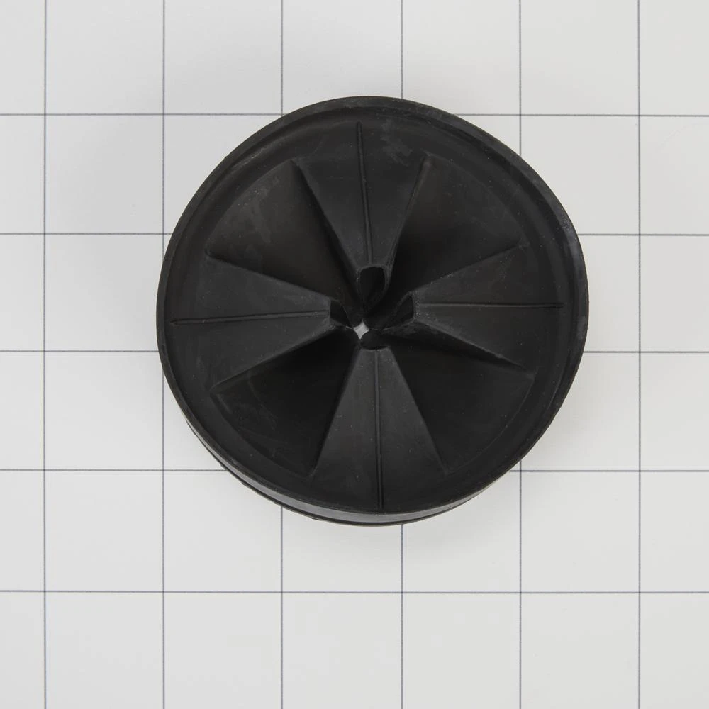 Disposer Splash Guard - Black with Flexible Rubber Sink Baffle (3 1/2-IN D) W11087190