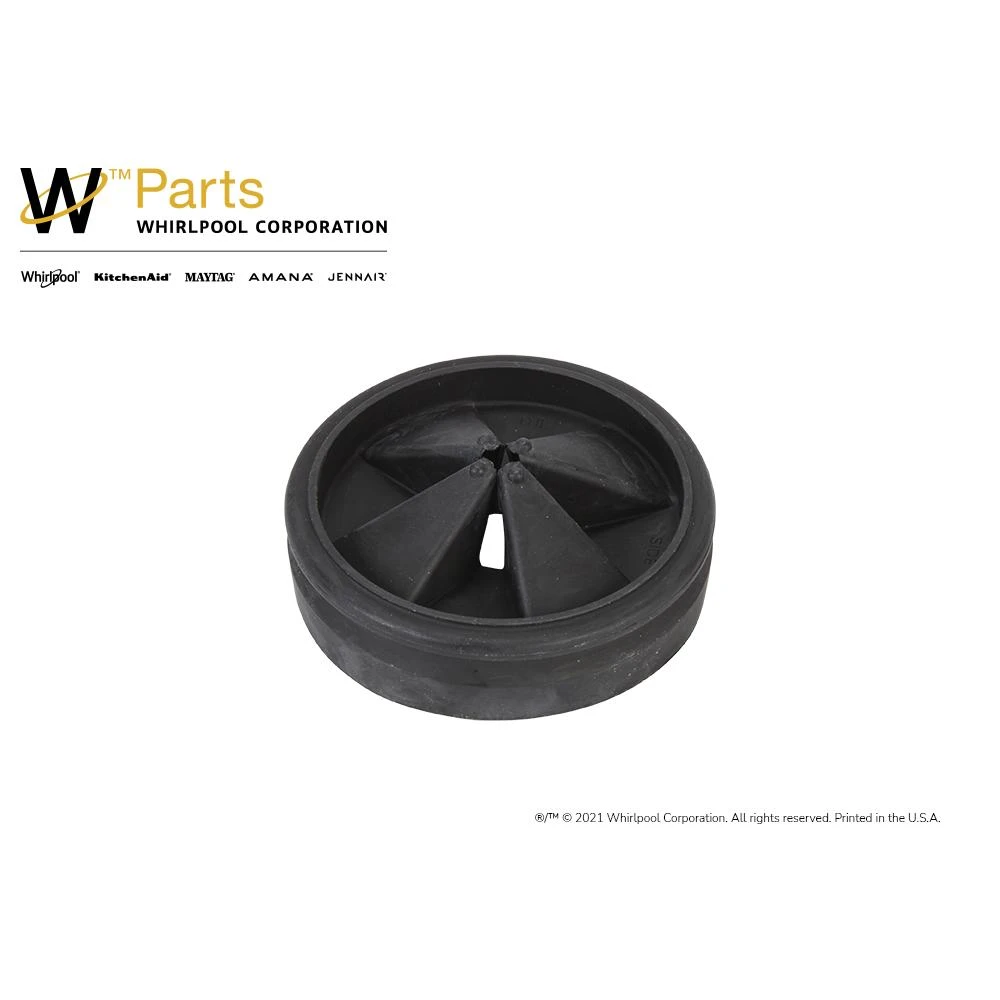 Disposer Splash Guard - Black with Flexible Rubber Sink Baffle (3 1/2-IN D) W11087190