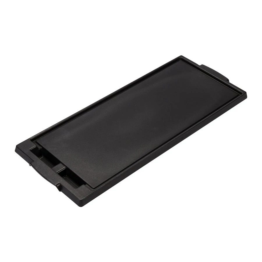 Gas Range Die-cast Aluminum Griddle - Black With Non-stick Surface, Recessed Drain Channels, And 2-divided Grease Wells (19.685-in X 7.874-in X 0.433-in) W11123246