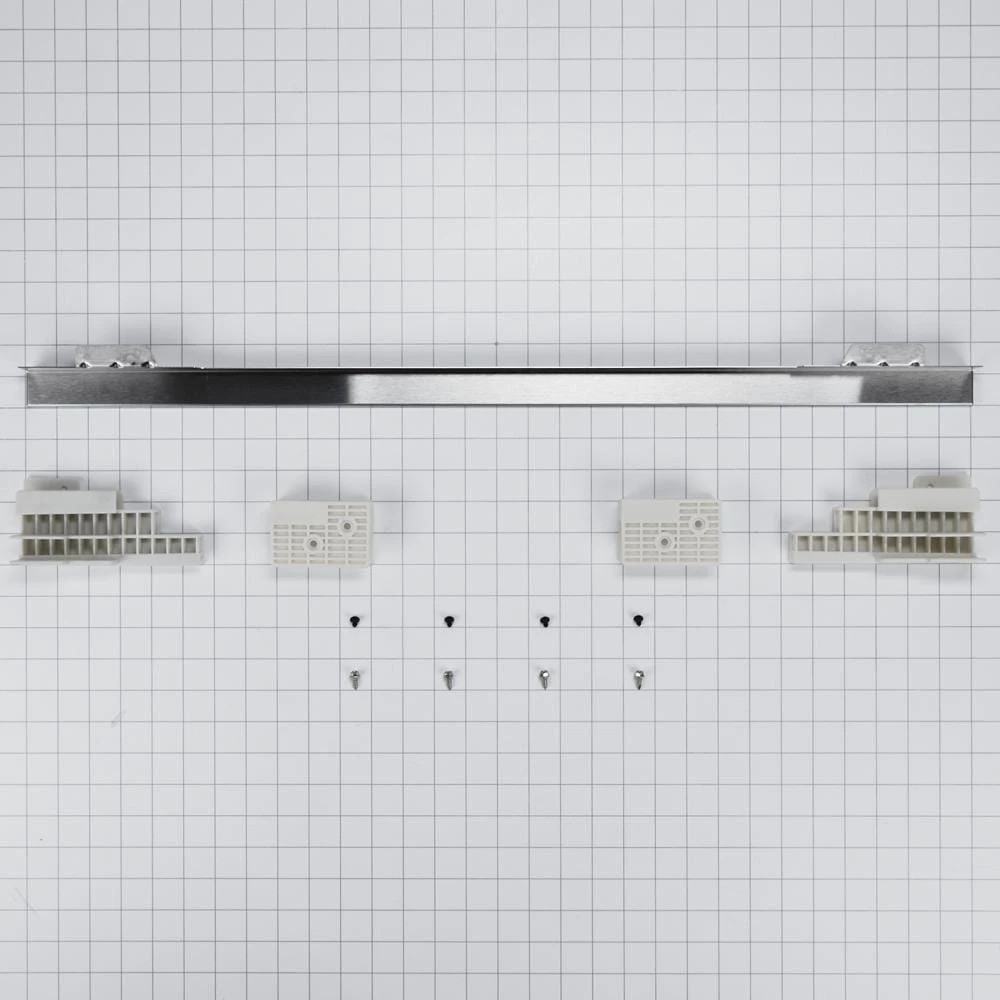 30" Combination Wall Range Flush Installation Trim Kit, Black/Stainless Steel, fits WOC75EC0HV W11173704