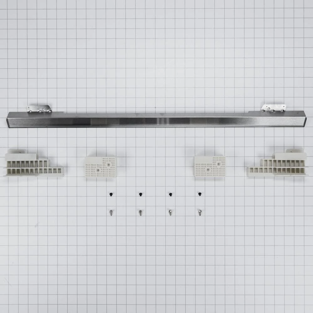 30" Combination Wall Range Flush Installation Trim Kit, Black/Stainless Steel, fits WOC75EC0HV W11173704