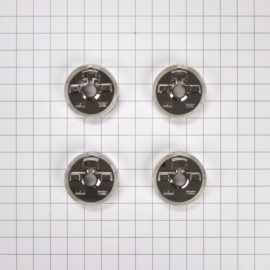 Jennair 3-in D Bezel (set Of 4) For Rise-style Commercial Range And Rangetop Griddle Knobs - Chrome W11323062