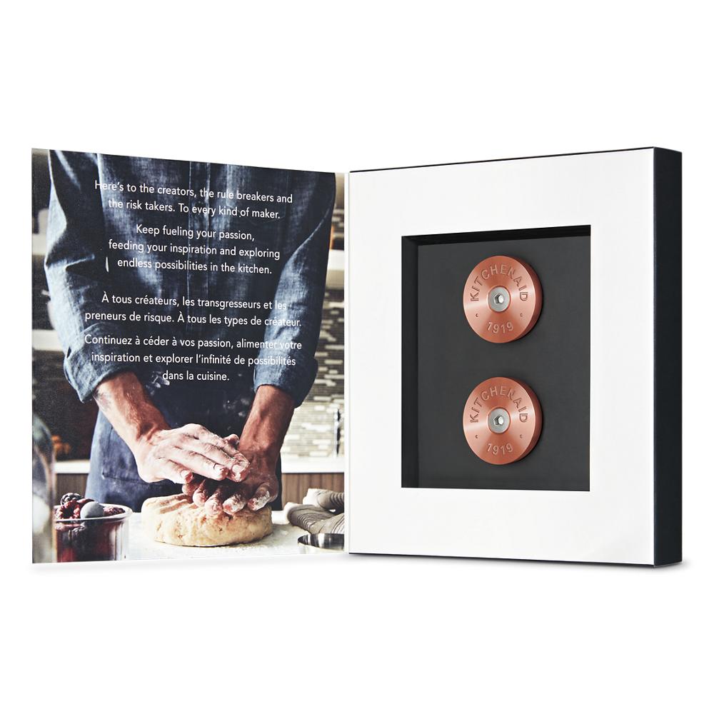 KitchenAid Commercial-Style Range Handle Medallion Kit - Copper (Includes Two Medallions, Screws, and One 1/8-IN Hex Wrench) W11368841CF