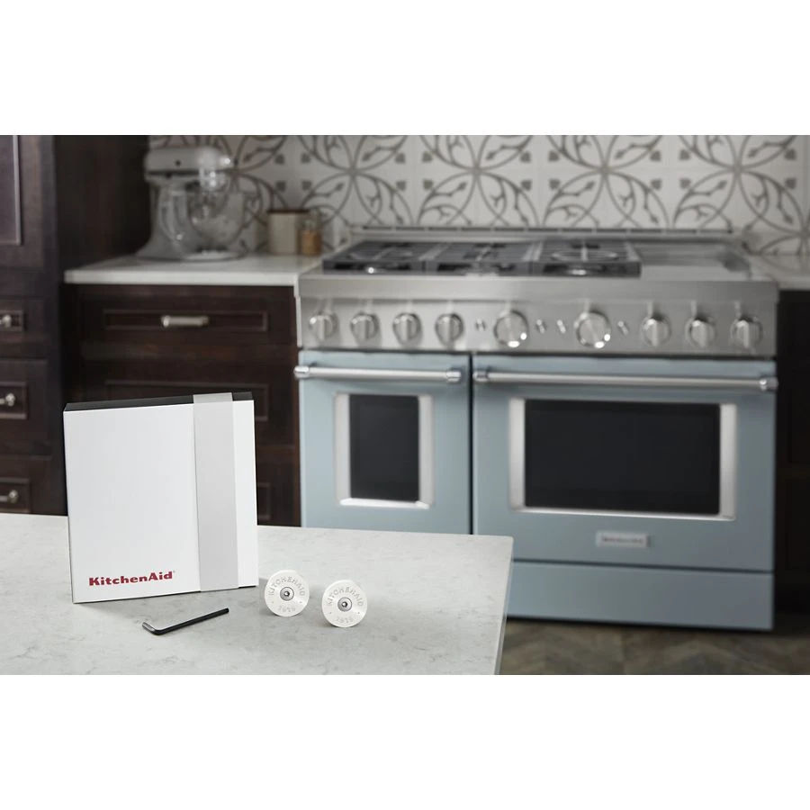 Kitchenaid Commercial-style Range Handle Medallion Kit - Mascarpone (includes Two Medallions, Screws, And One 1/8-in Hex Wrench) W11368841MP