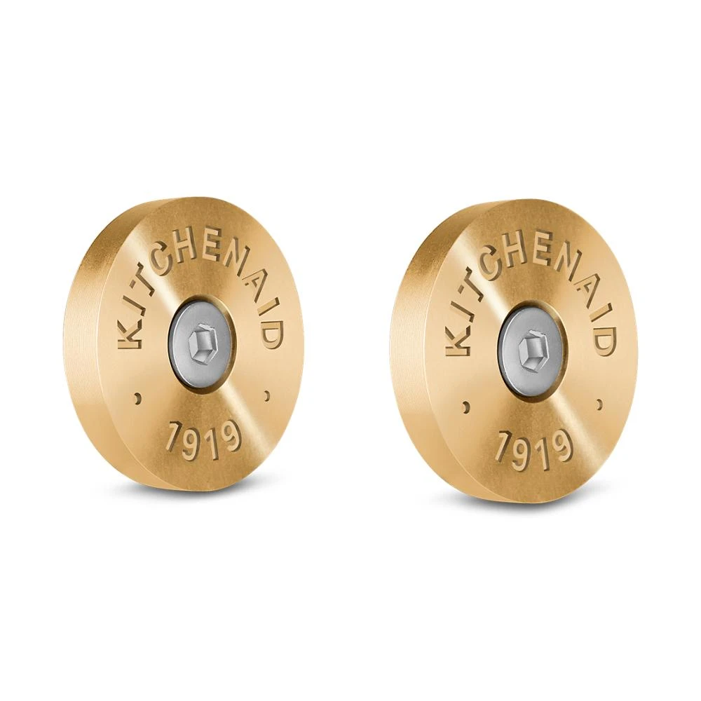 KitchenAid Commercial-Style Range Handle Medallion Kit - Gold (Includes Two Medallions, Screws, and One 1/8-IN Hex Wrench) W11368841NE