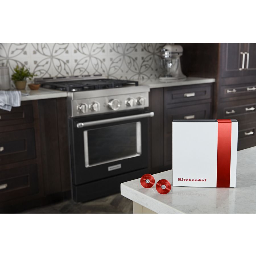 Kitchenaid Commercial-style Range Handle Medallion Kit - Red (includes Two Medallions, Screws, And One 1/8-in Hex Wrench) W11368841RE