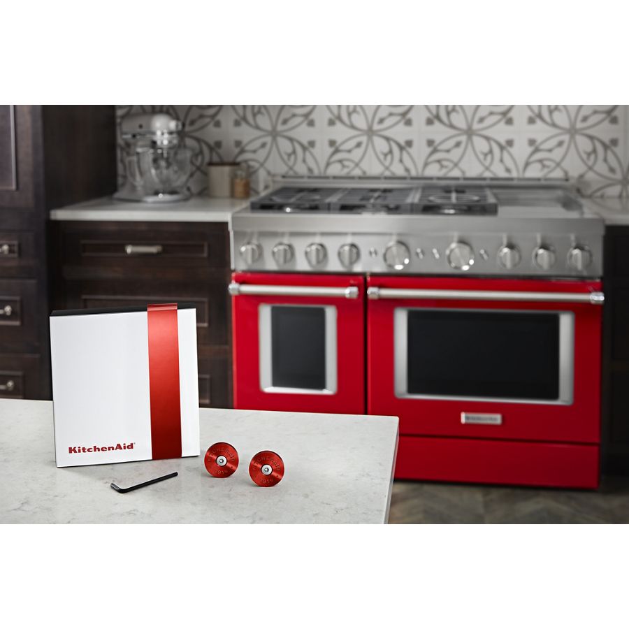 Kitchenaid Commercial-style Range Handle Medallion Kit - Red (includes Two Medallions, Screws, And One 1/8-in Hex Wrench) W11368841RE