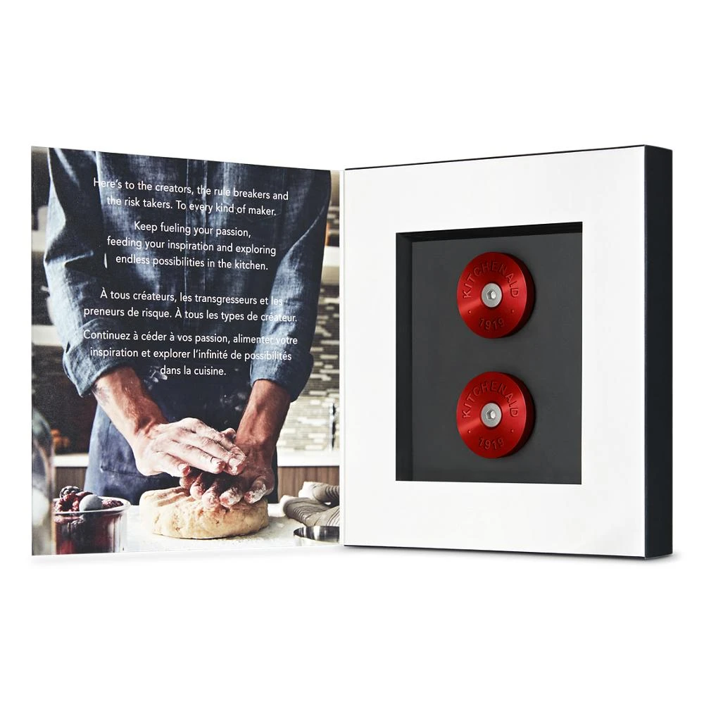 KitchenAid Commercial-Style Range Handle Medallion Kit - Red (Includes Two Medallions, Screws, and One 1/8-IN Hex Wrench) W11368841RE