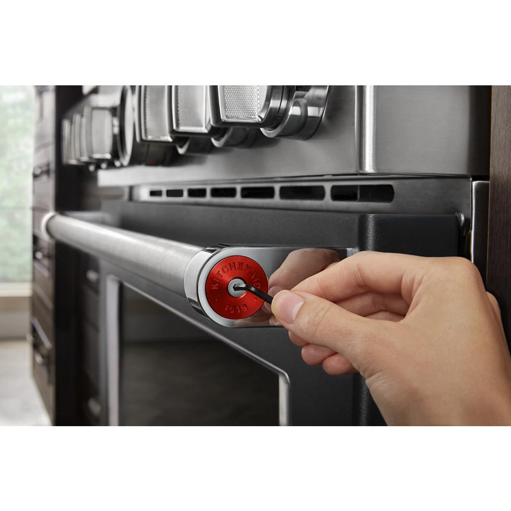 KitchenAid Commercial-Style Range Handle Medallion Kit - Red (Includes Two Medallions, Screws, and One 1/8-IN Hex Wrench) W11368841RE