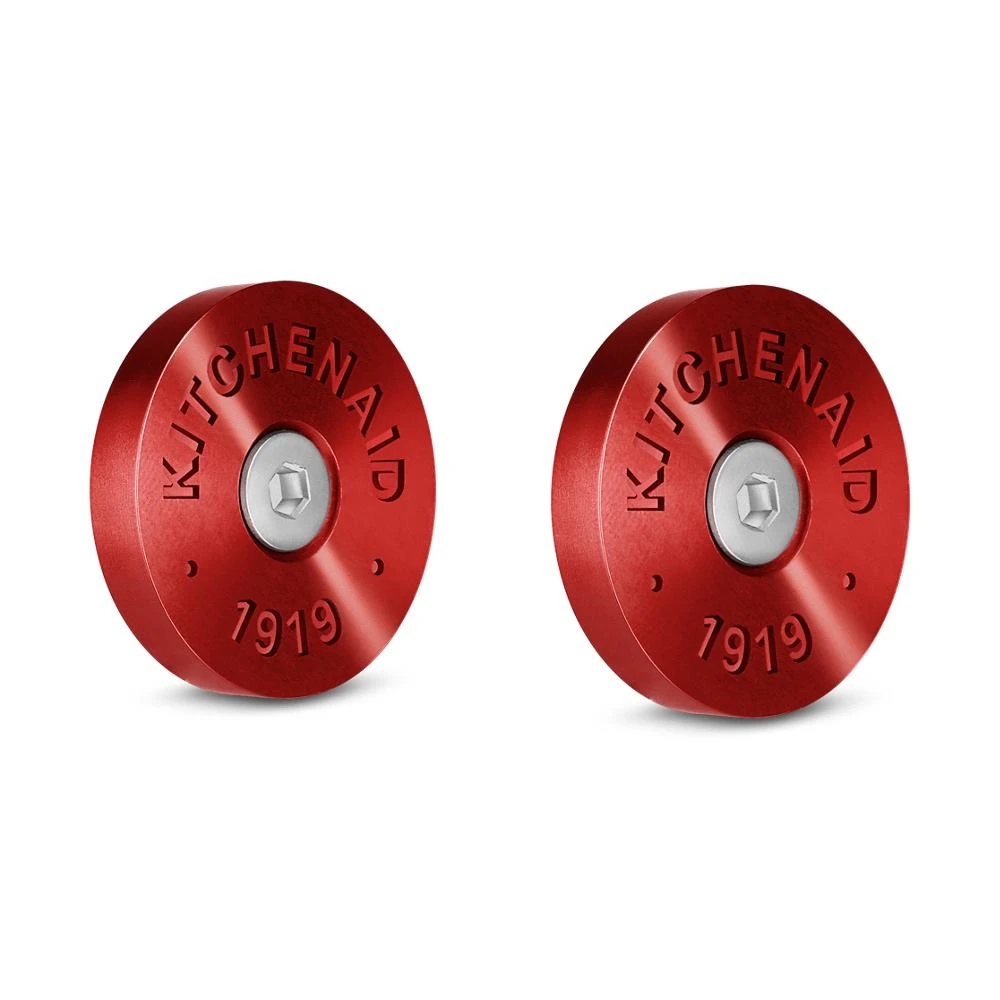 KitchenAid Commercial-Style Range Handle Medallion Kit - Red (Includes Two Medallions, Screws, and One 1/8-IN Hex Wrench) W11368841RE