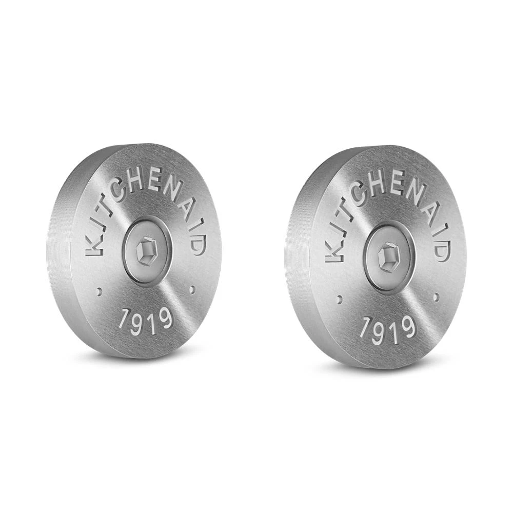 KitchenAid Commercial-Style Range Handle Medallion Kit - Silver (Includes Two Medallions, Screws, and One 1/8-IN Hex Wrench) W11368841SI