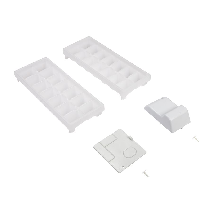 Ice Maker Removal Kit, With (1) Plastic Closure, (3) Hole Plugs, (1) Evaporator Cover, (1) Tube Fitting Cover And (2) Ice Trays W11412645