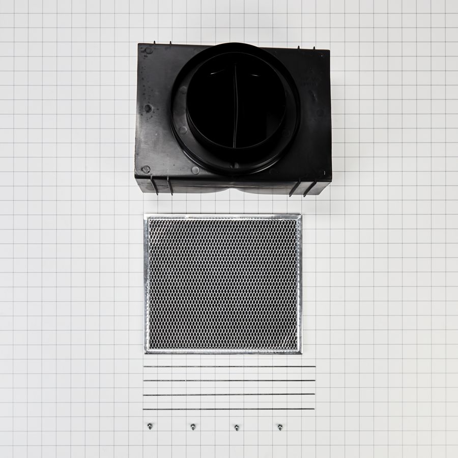 Range Island Hood Recirculation Kit - Silver (includes Two Charcoal Filters, Four Clips, And One Deflector Damper) W11430929