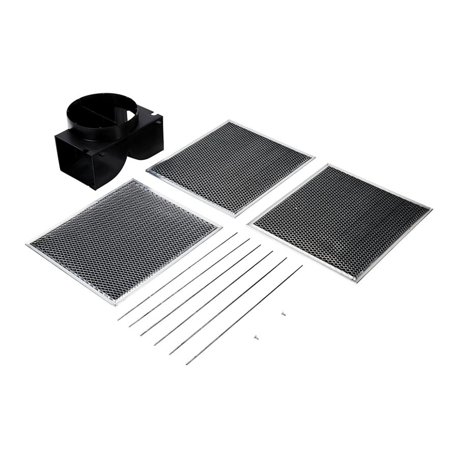 Range Wall Hood Recirculation Kit - Silver (includes Two Charcoal Filters, Four Rod-style Clips, And One Deflector Damper) W11430940