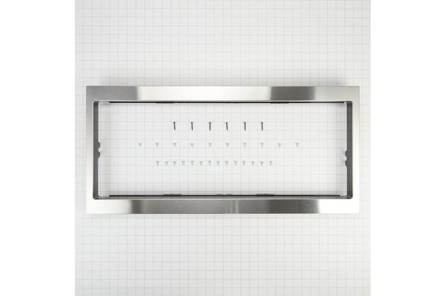 Built-In Low Profile Microwave Slim Trim Kit, Stainless Steel, Size: 31.5"L x 17.5"W x 5"D, fits cut-out height 12" W11451308