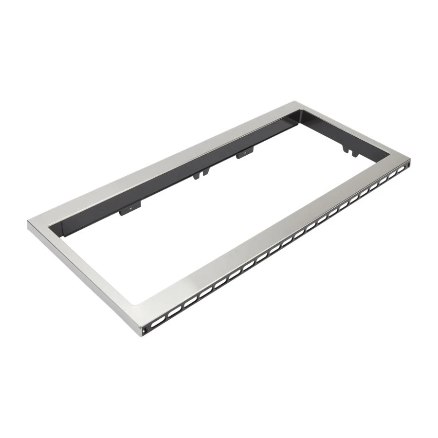 Built-in Low Profile Microwave Slim Trim Kit, Stainless Steel, Size: 31.5"l X 17.5"w X 5"d, Fits Cut-out Height 12" view 2