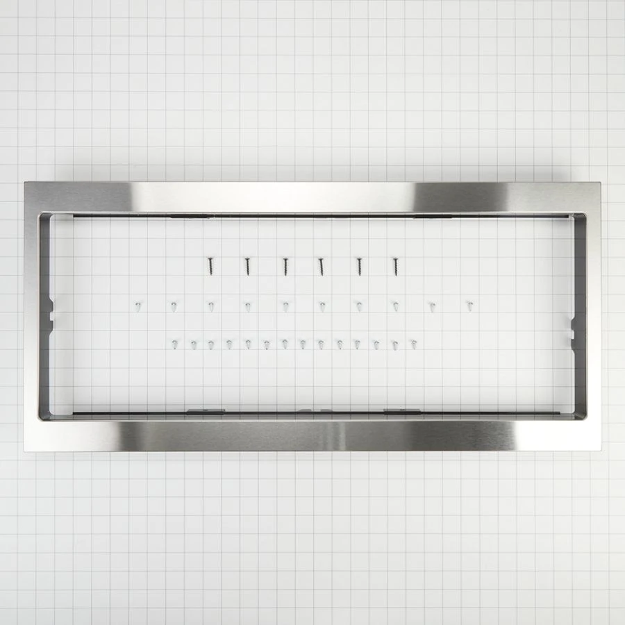 Built-in Low Profile Microwave Slim Trim Kit, Stainless Steel, Size: 31.5"l X 17.5"w X 5"d, Fits Cut-out Height 12" view 3