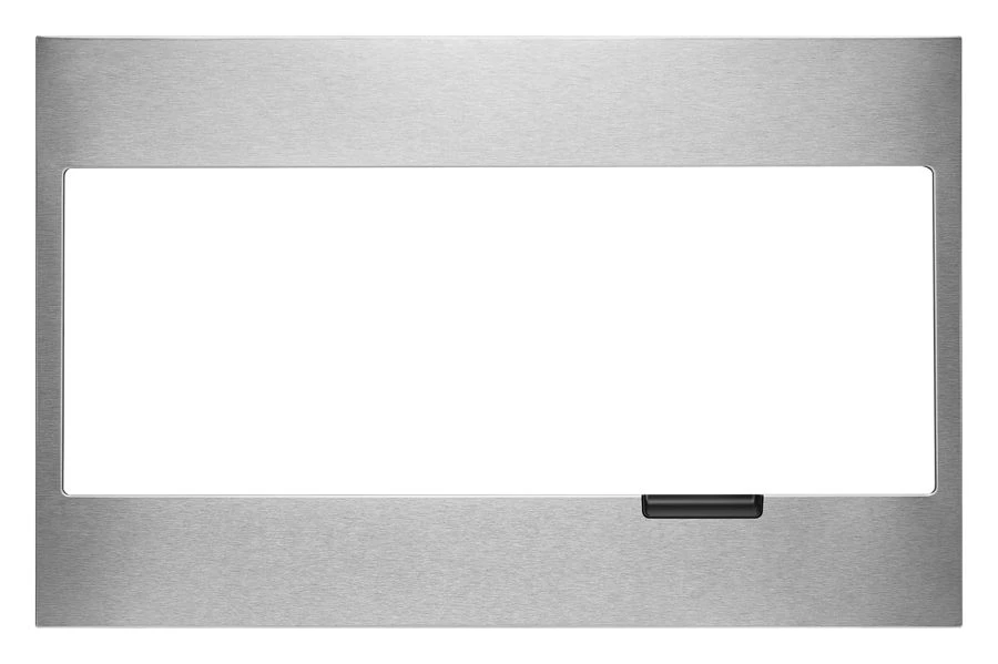 Built-In Low Profile Microwave Standard Trim Kit with Pocket Handle, Stainless Steel, fits cut-out height 17-1/2" W11451313