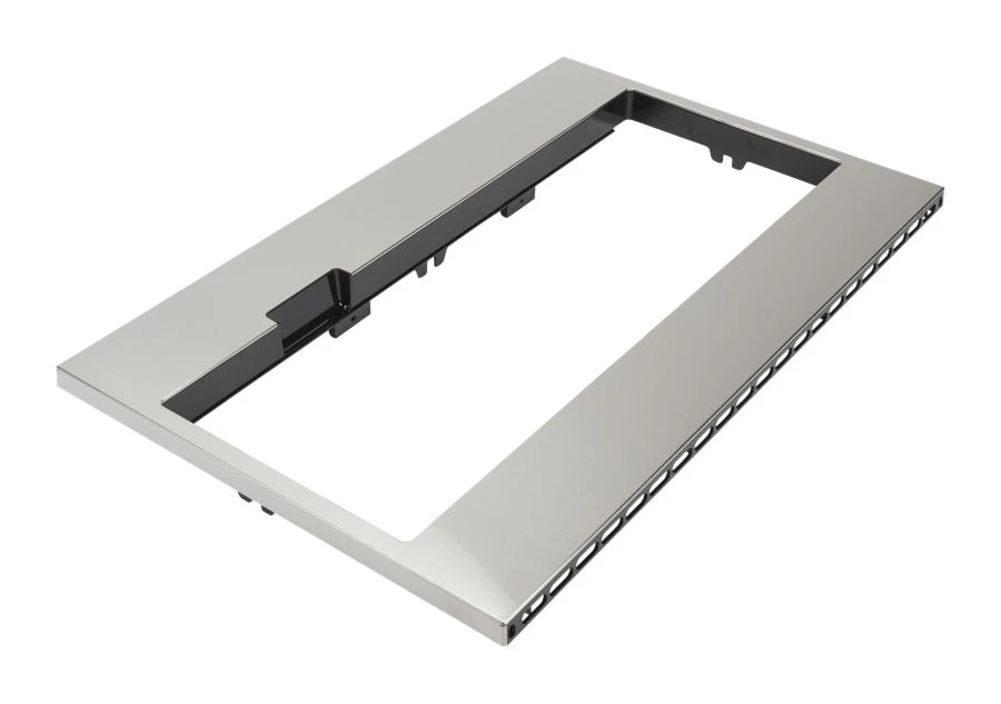 Built-In Low Profile Microwave Standard Trim Kit with Pocket Handle, Stainless Steel, fits cut-out height 17-1/2" W11451313